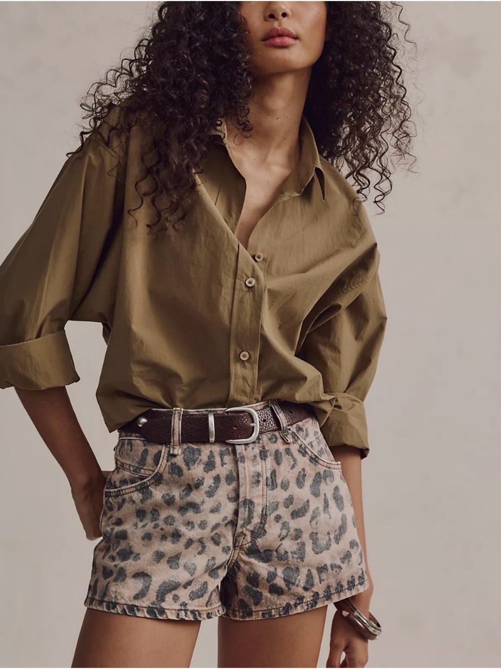 Free People Cheetah Print Shorts